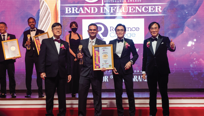Reliance College Wins Best Brand in Best Brand in Education (Hospitality) at the BrandLaureate Awards